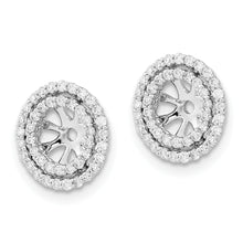 Load image into Gallery viewer, 14k White Gold Diamond Earring Jackets
