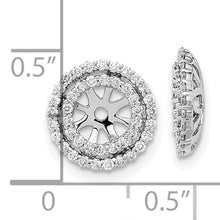 Load image into Gallery viewer, 14k White Gold Diamond Earring Jackets
