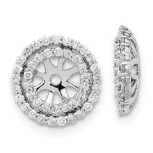 Load image into Gallery viewer, 14k White Gold Diamond Earring Jackets
