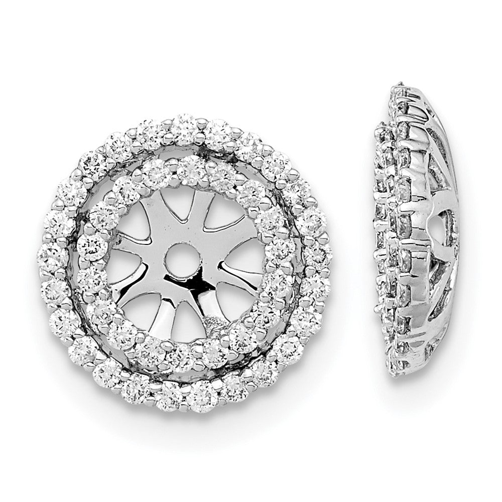 14k White Gold Diamond Earring Jackets