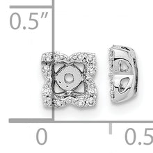 Load image into Gallery viewer, 14k White Gold Diamond Earring Jackets
