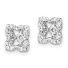 Load image into Gallery viewer, 14k White Gold Diamond Earring Jackets
