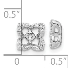 Load image into Gallery viewer, 14k White Gold Diamond Earring Jackets
