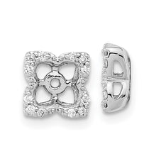 Load image into Gallery viewer, 14k White Gold Diamond Earring Jackets
