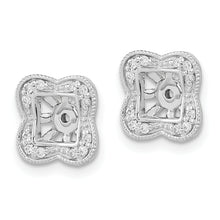 Load image into Gallery viewer, 14k White Gold Diamond Earring Jackets
