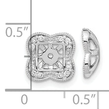 Load image into Gallery viewer, 14k White Gold Diamond Earring Jackets
