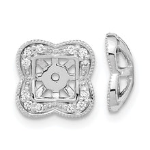 Load image into Gallery viewer, 14k White Gold Diamond Earring Jackets
