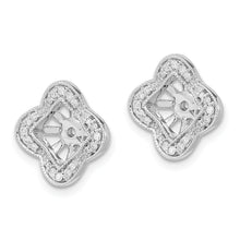 Load image into Gallery viewer, 14k White Gold Diamond Earring Jackets
