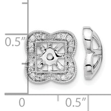 Load image into Gallery viewer, 14k White Gold Diamond Earring Jackets
