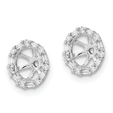 Load image into Gallery viewer, 14k White Gold Diamond Earring Jackets
