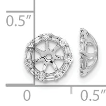 Load image into Gallery viewer, 14k White Gold Diamond Earring Jackets
