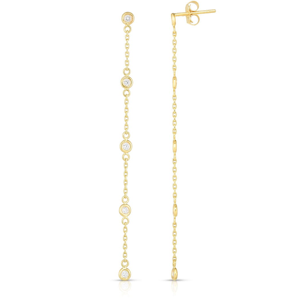 14K Gold .25ct Diamonds by the Yard Drop Earring