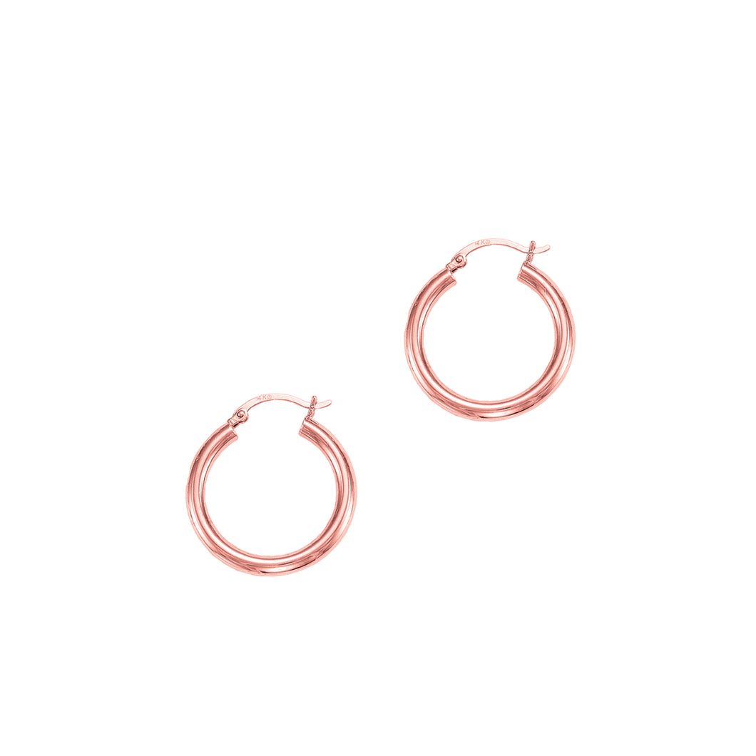 14K Gold 3mm Hoop Earring