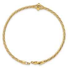 Load image into Gallery viewer, 14K Polished Diamond-Cut Twisted Bracelet
