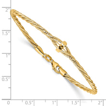 Load image into Gallery viewer, 14K Polished Diamond-Cut Twisted Bracelet
