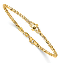 Load image into Gallery viewer, 14K Polished Diamond-Cut Twisted Bracelet
