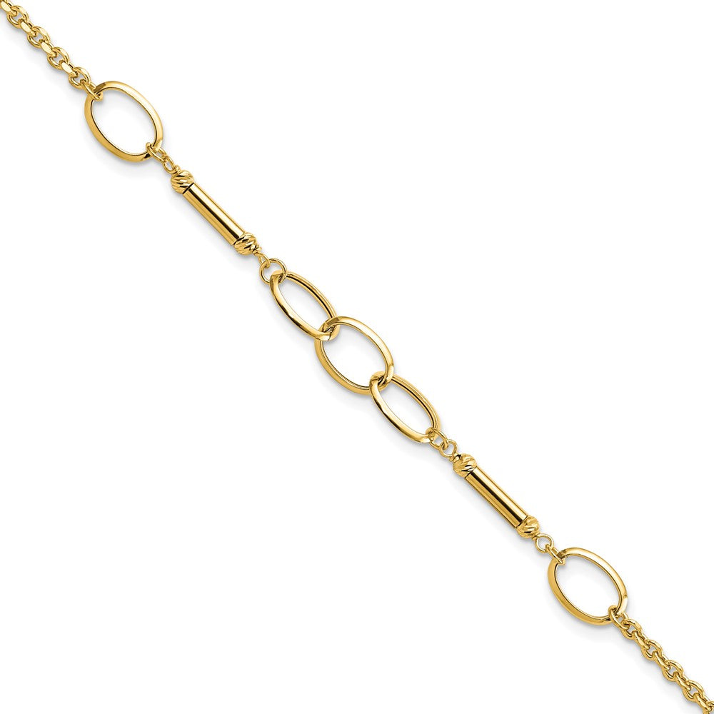 14K Polished Bars and Links Bracelet