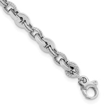 Load image into Gallery viewer, 14K White Polished Fancy Link  Bracelet

