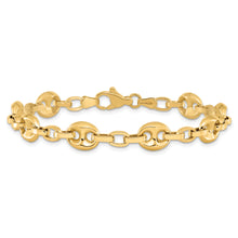 Load image into Gallery viewer, 14K Polished Fancy Link 7.75in Bracelet
