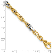 Load image into Gallery viewer, 14K Two-Tone Polished Fancy Link Bracelet
