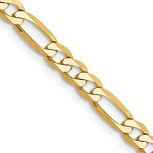 Load image into Gallery viewer, 14k 4mm Flat Figaro Chain
