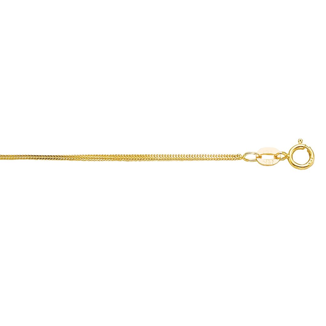 14K Gold .8mm Foxtail Chain