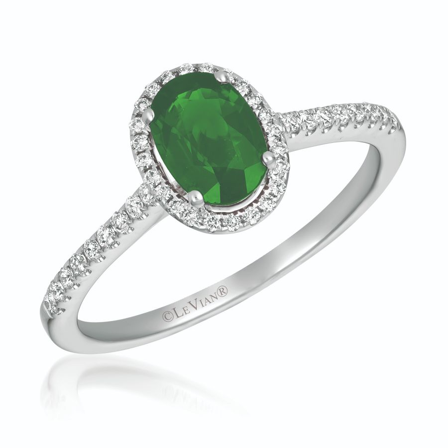 Le Vian� Ring featuring 5/8 cts. Costa Smeralda Emeralds�, 1/6 cts. Vanilla Diamonds� set in 14K Vanilla Gold�