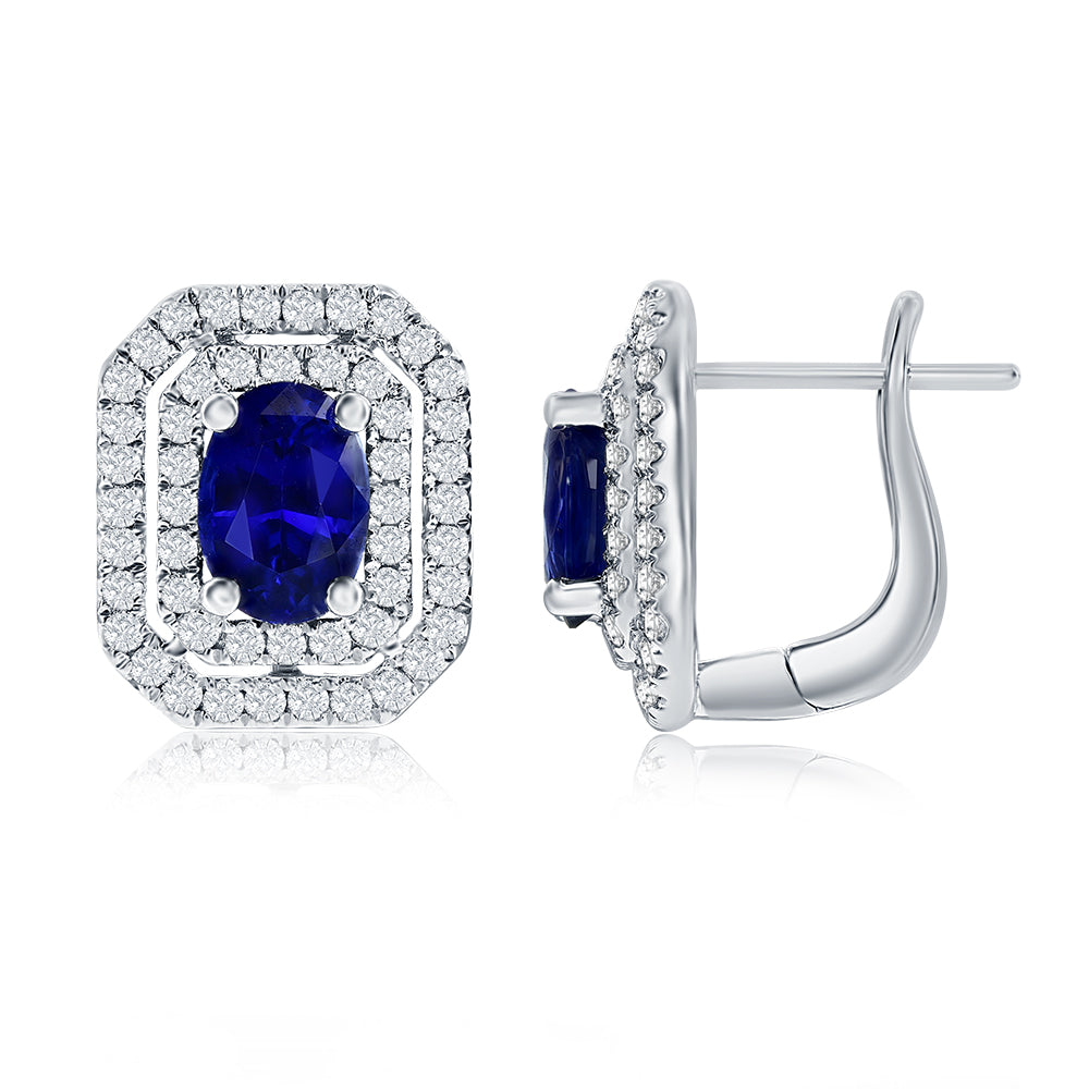 Le Vian Couture� Earrings featuring 1 3/8 cts. Cornflower Sapphire�, 3/4 cts. Vanilla Diamonds� set in PLT