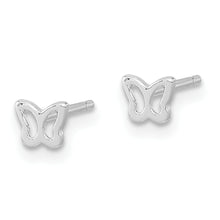 Load image into Gallery viewer, 14K White Gold Madi K Butterfly Post Earrings
