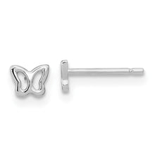 Load image into Gallery viewer, 14K White Gold Madi K Butterfly Post Earrings
