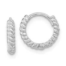 Load image into Gallery viewer, 14K White Gold Madi K Polished Hoop Earrings
