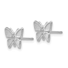 Load image into Gallery viewer, 14k White Gold Butterfly Earrings
