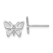 Load image into Gallery viewer, 14k White Gold Butterfly Earrings
