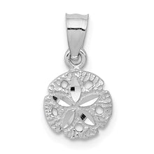 Load image into Gallery viewer, 14k White Gold Sand Dollar Pendant
