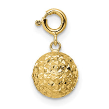 Load image into Gallery viewer, 14K Diamond-cut Ball w/ Spring Ring Clasp Charm
