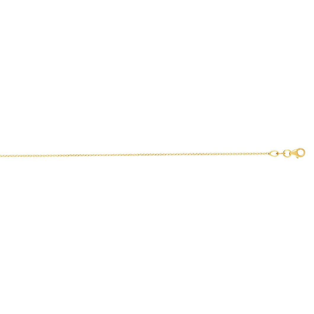 18K Gold 1.0mm Extendable Cable Chain