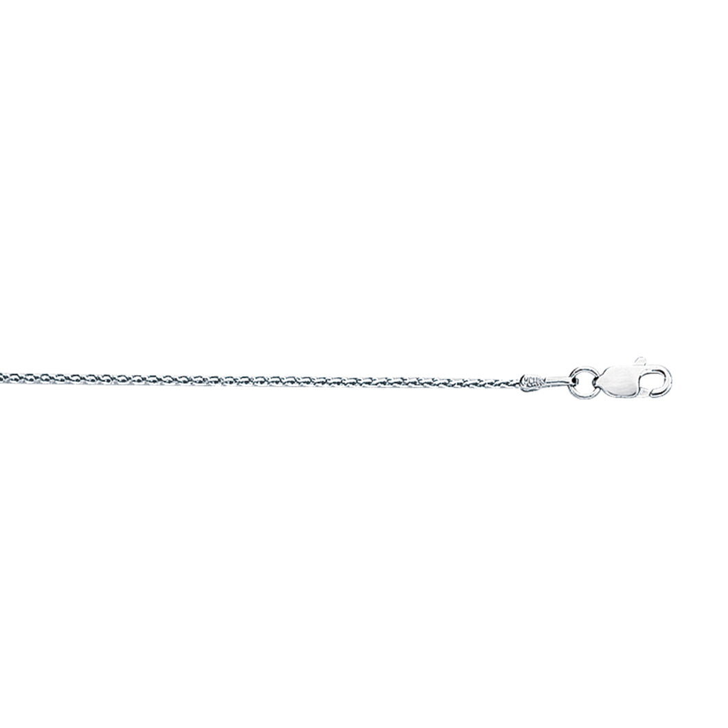 18K Gold 1.1mm Round Wheat Chain