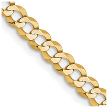 Load image into Gallery viewer, 14k 3.7mm Lightweight Flat Cuban Chain
