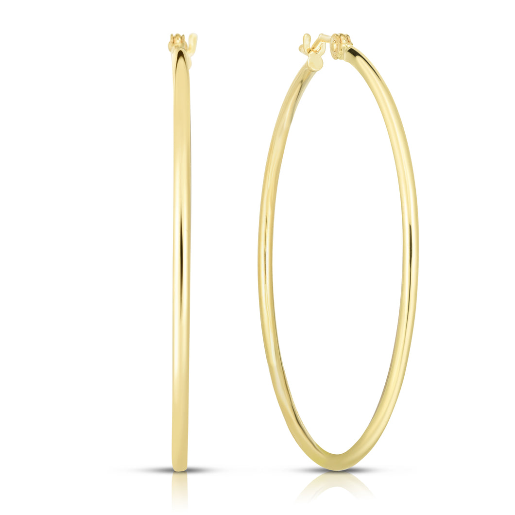 14K Gold 1.5mm Hoop Earring