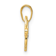 Load image into Gallery viewer, 14k and White Rhodium Diamond-cut Dachshund Pendant
