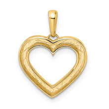Load image into Gallery viewer, 14k and White Rhodium Diamond-cut Fancy Heart Pendant
