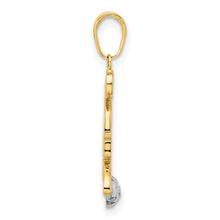 Load image into Gallery viewer, 14k and White Rhodium Diamond-cut Cat and Ball Pendant
