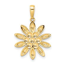 Load image into Gallery viewer, 14K and White Rhodium Diamond-cut Flower Pendant
