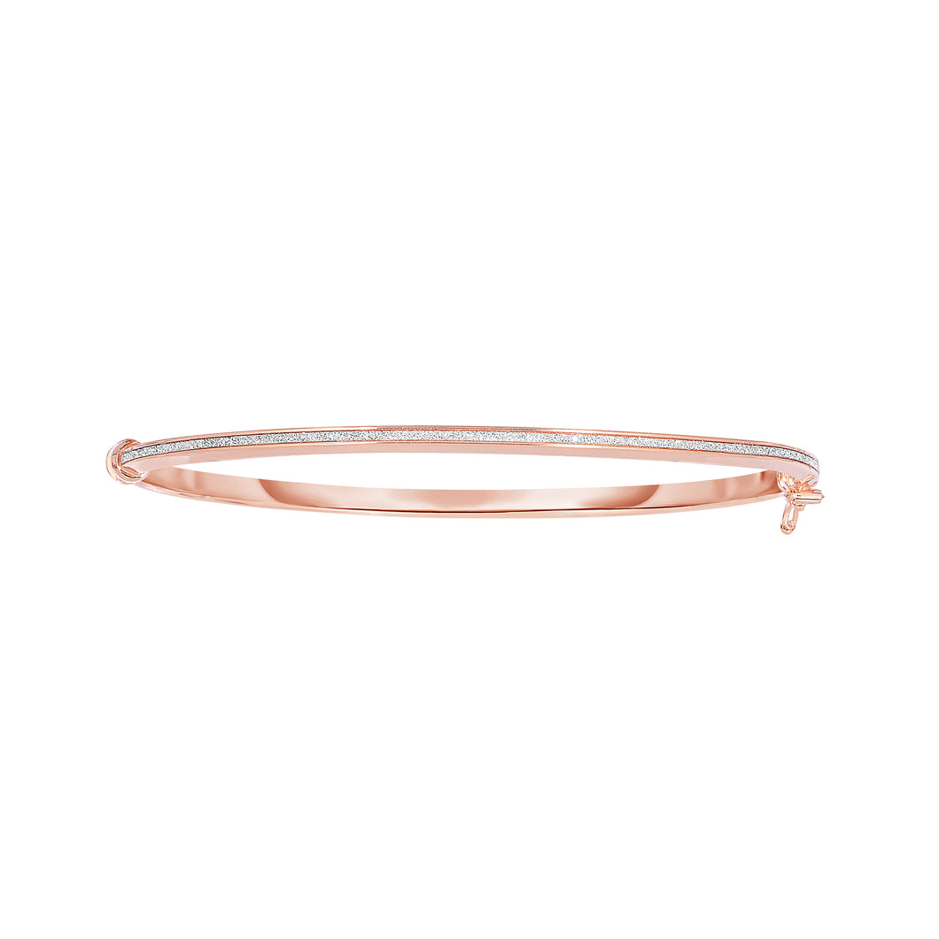 14K Gold Glitter Bangle