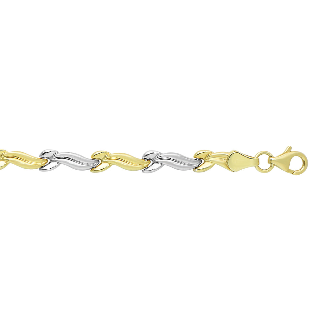 14K Two-tone Gold S Stampato Bracelet