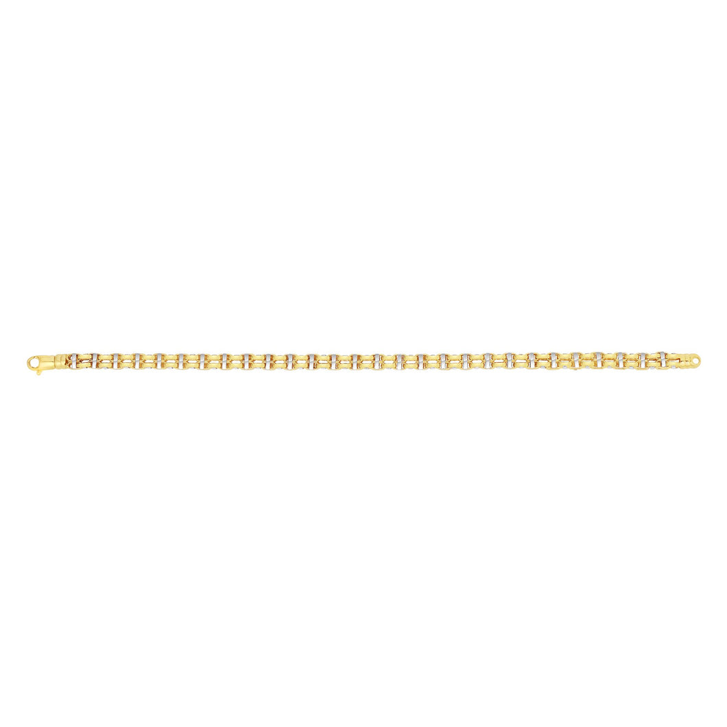 14K Gold Fancy Double Anchor Link