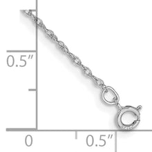 Load image into Gallery viewer, 14k WG .8mm Polished Light Baby Rope Chain
