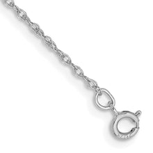 Load image into Gallery viewer, 14k WG .8mm Polished Light Baby Rope Chain
