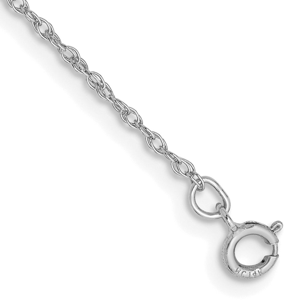 14k WG .8mm Polished Light Baby Rope Chain