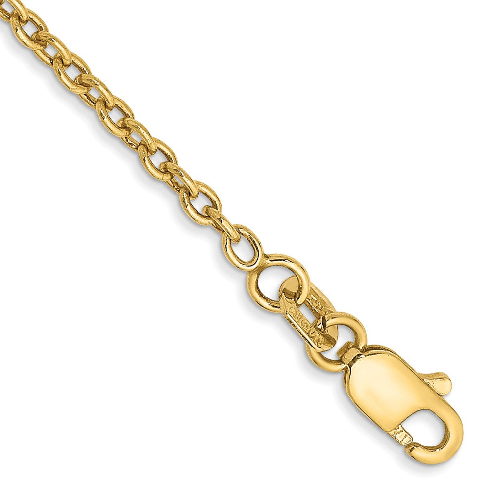 14k 1.8mm Forzantine Cable Chain Anklet